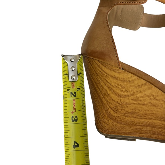 Kenneth Cole Reaction Ava sexy casual camel wedge summer vacation sandal size 9 - Picture 11 of 14